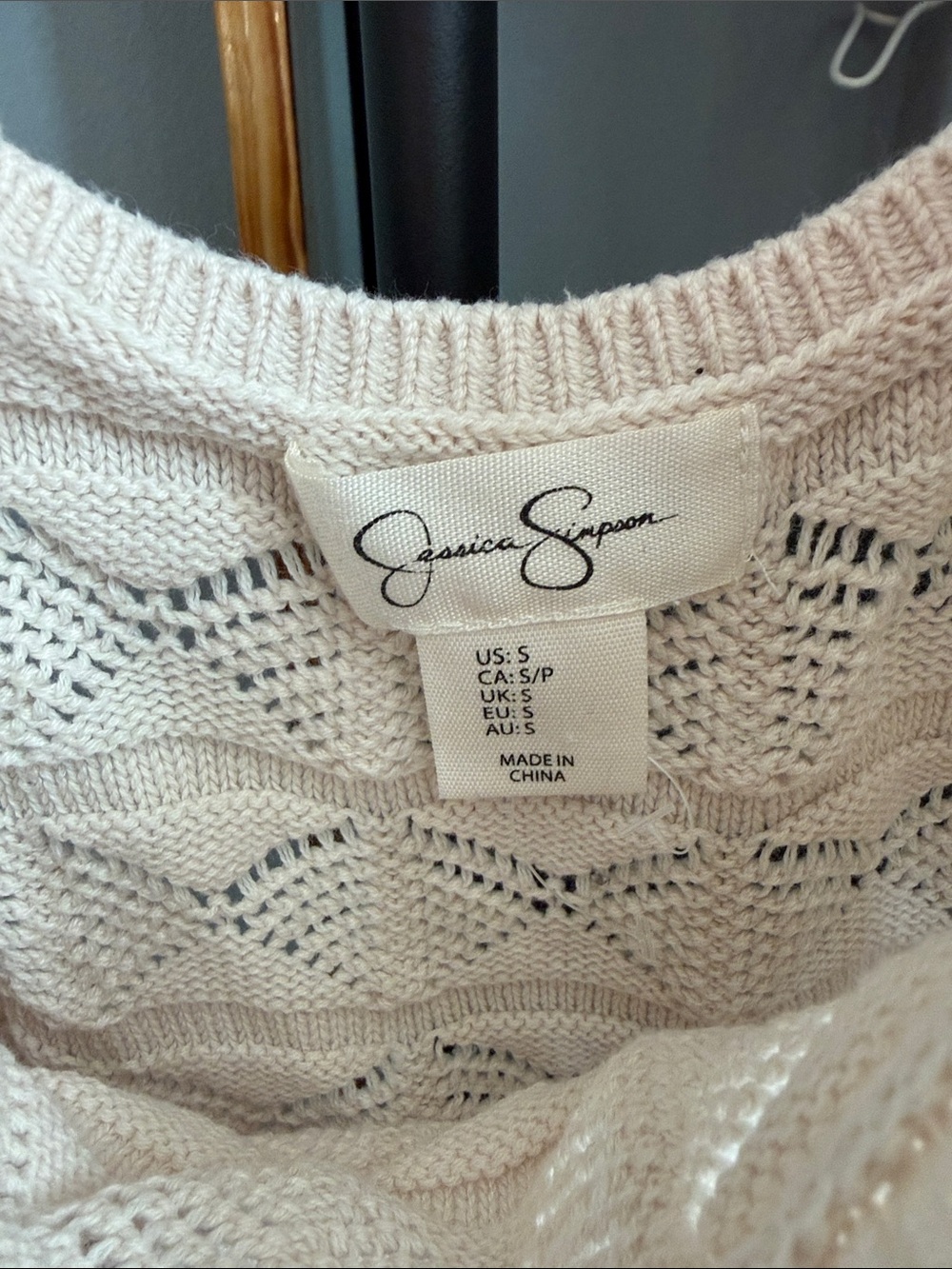 Jessica Simpson Cream Knit Ruffle Tank Top - Picture 2 of 2